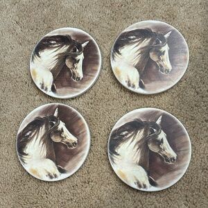 Horse Ceramic Coaster 4pc Set